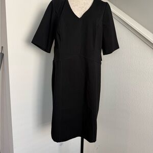 NWT Eloquie Nordstrom Little Black Dress Size 16 Short Sleeve. Zips in back
